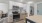 a kitchen area with stainless steel appliances