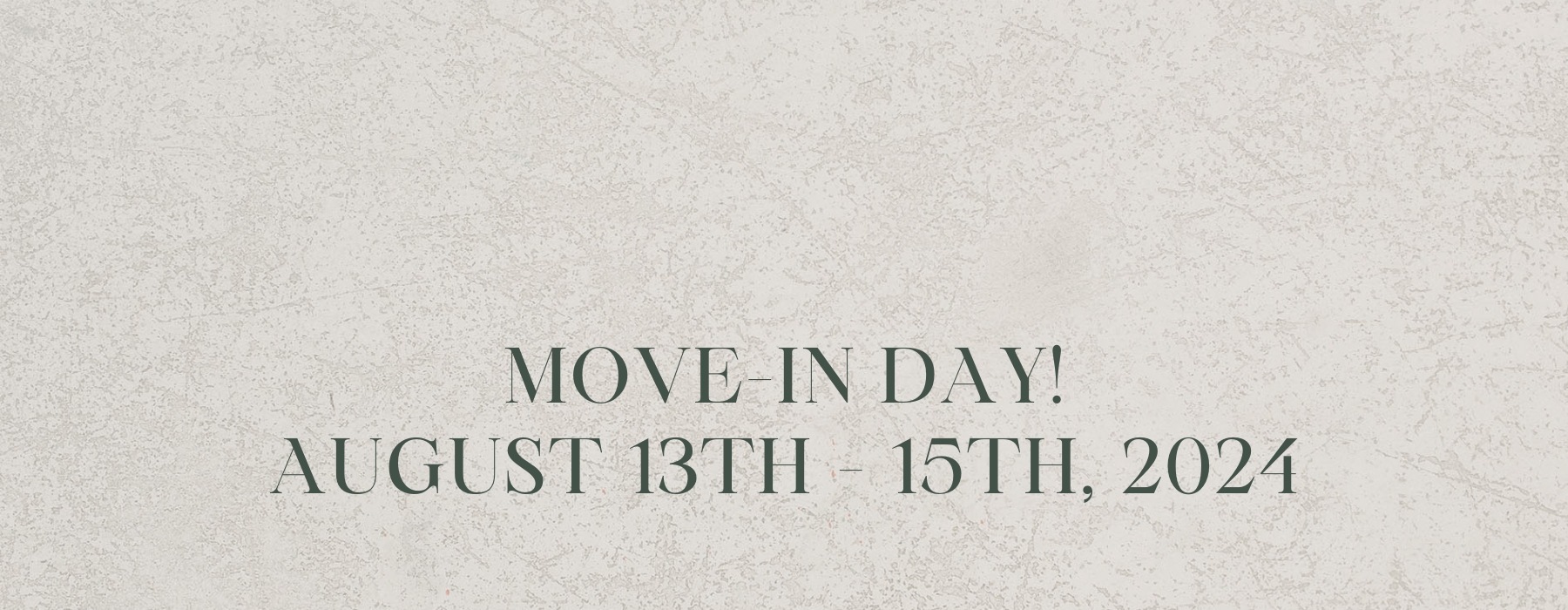 Move-In Day Details